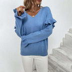 R&B | Einfarbiger Strickpullover Für Kalte Tage