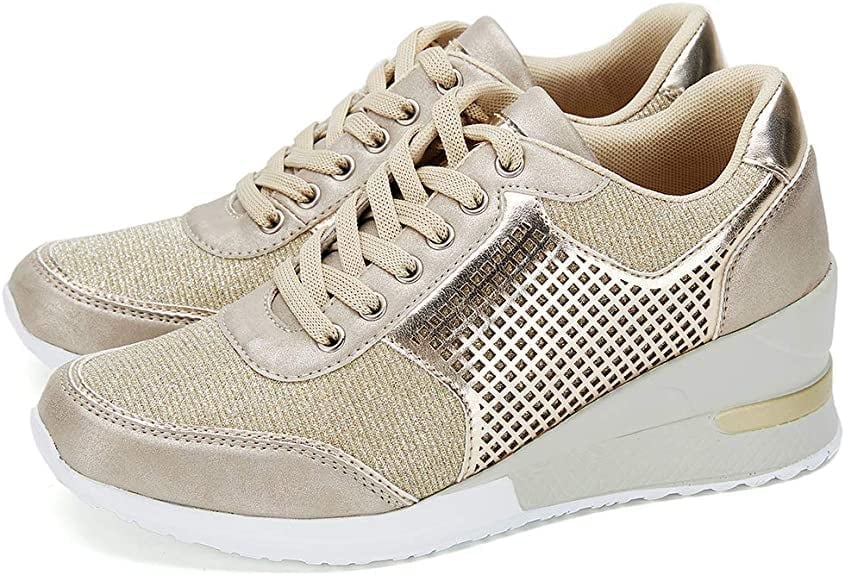 Orthopädische Sneakers mit hohen Absatz und Keilabsatz R&B