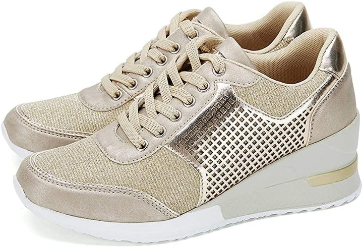 High-Heel-Sneaker mit Keilabsatz