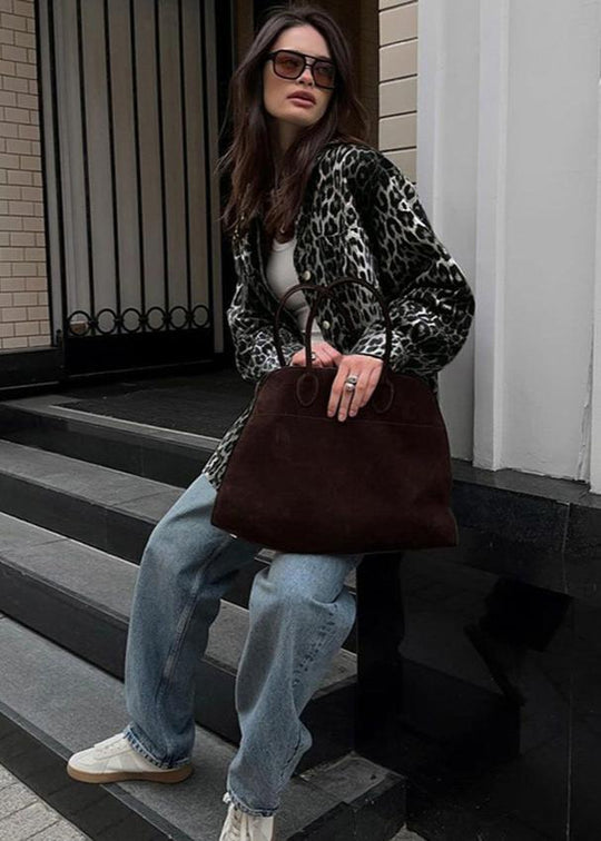 R&B | Print Baumwoll Oversized Jacke