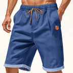 R&B | Kurze Hose aus schwerem gewaschenem Baumwolldenim