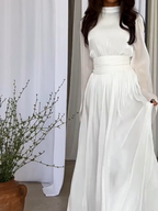 R&B | Stylisches Maxikleid mit Bindegürtel