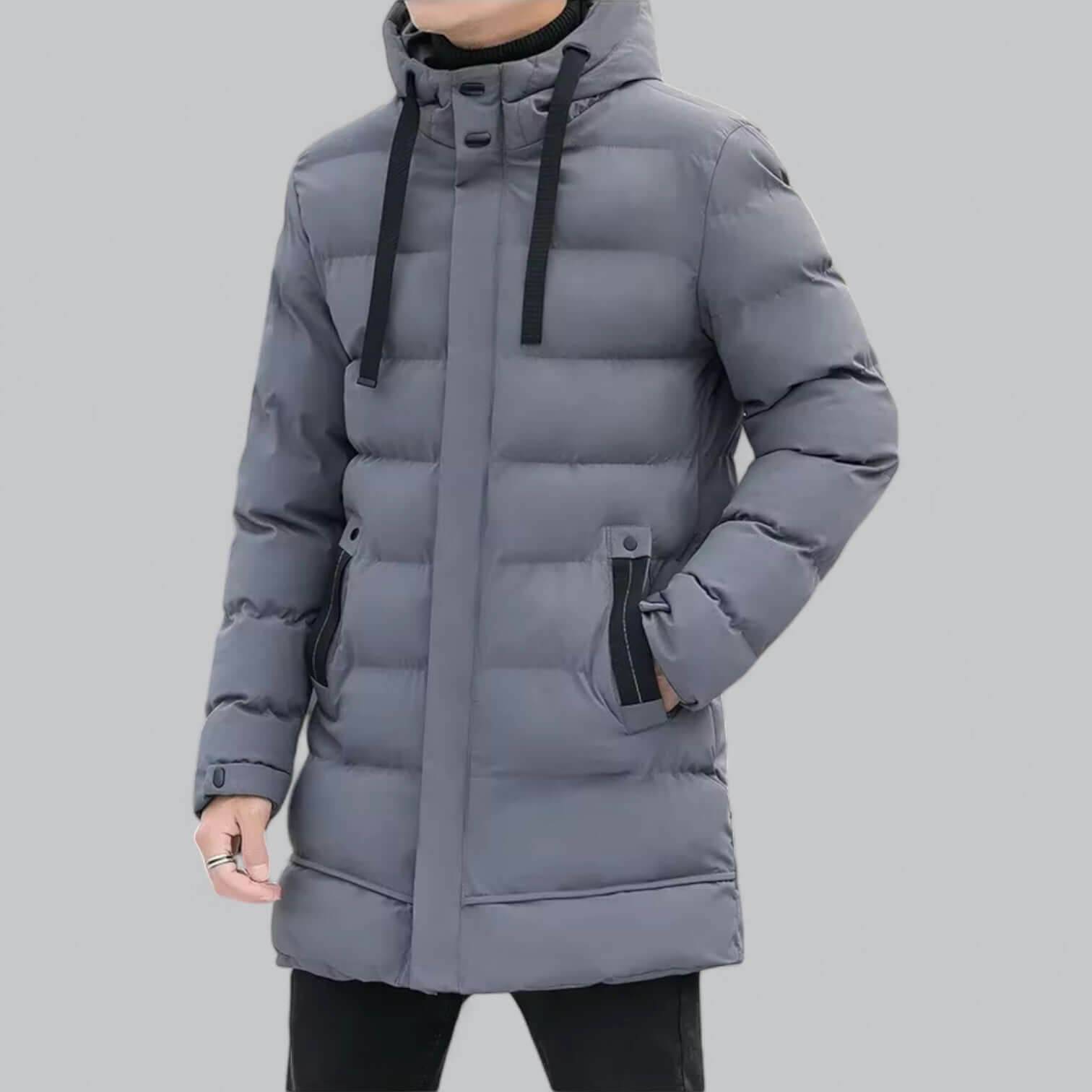 R&B | Lang geschnittene gepolsterte Winter Parka Jacke