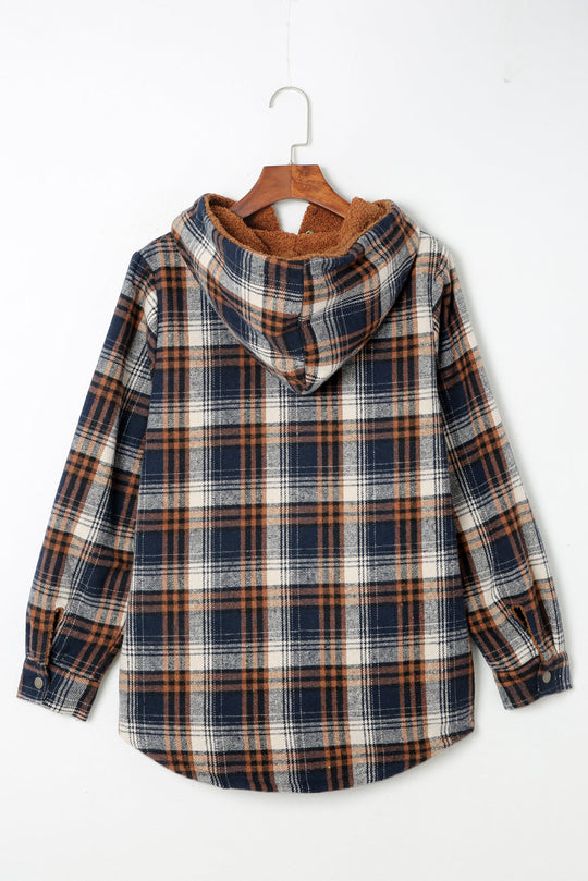 R&B | Gepunktete Jacke mit Kapuze Weiches Plüschfutter Perfekt für Kalte Tage