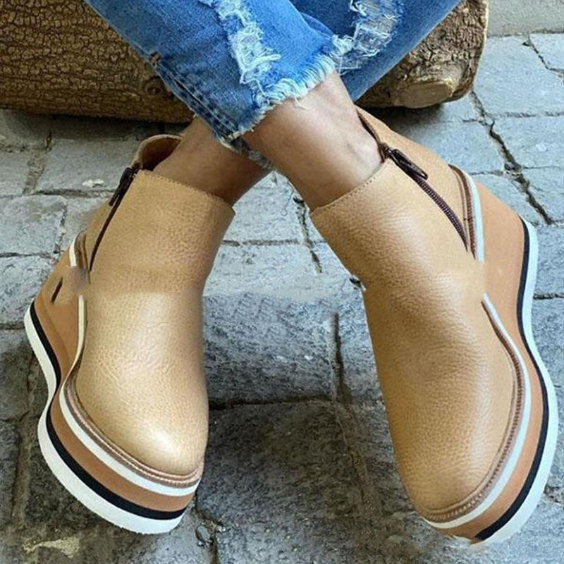 Orthopädische Leder-Sneaker mit Komfortsohle R&B