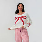 R&B | Festlicher Strickpullover mit Schleifen-Design