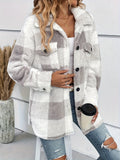 R&B | Warme Fleecejacke mit Karomuster für Frauen