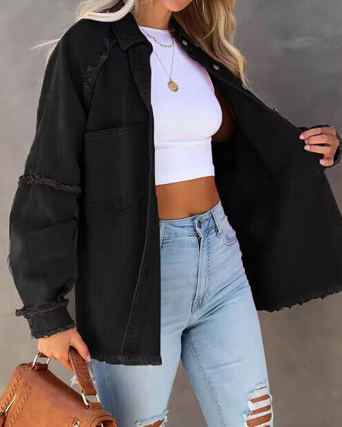 R&B | Edge Patchwork Pocket Denim-Jacke