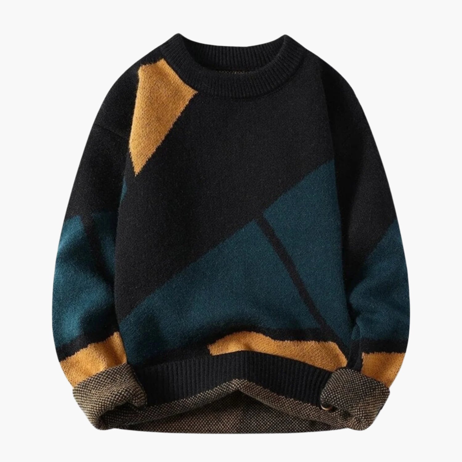 R&B | Pullover Lässiger Strickpullover mit Modernem Druck für Alltag und Freizeit