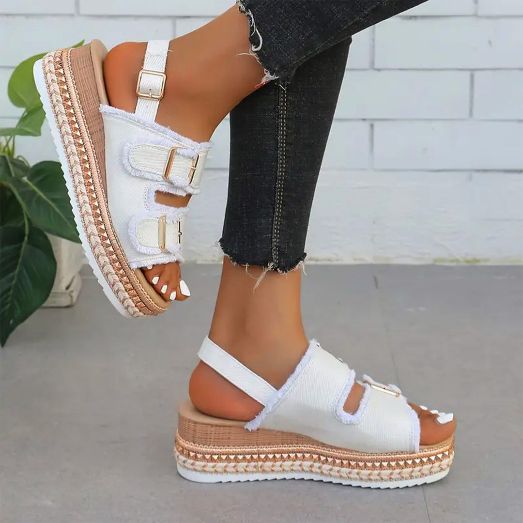 R&B | Lässige Denim Wedges