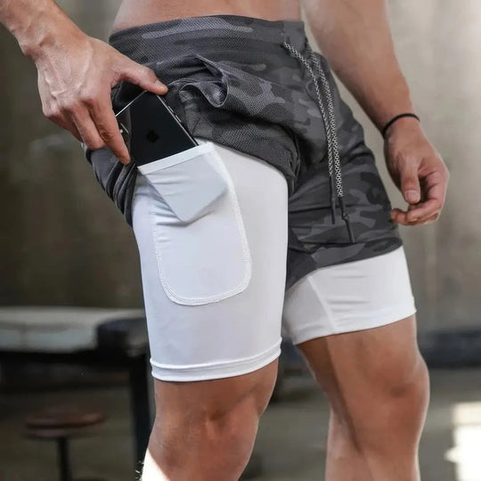 R&B | Camo 2 In 1 Schnell Trocknende Sporthose