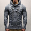 R&B | Wool Kabelstrick Kapuzenpullover Slim Passform Pullover