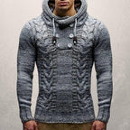 R&B | Wool Kabelstrick Kapuzenpullover Slim Passform Pullover