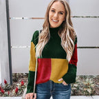 R&B | Strickpullover Oversized Fit Blockmuster Weich und Warm