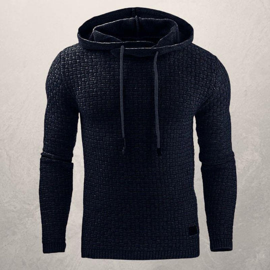 R&B | Kapuzenpullover Slim Passform Weiches Strickmaterial Karomuster Lange Ärmel