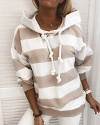 R&B | Hoodie Strickdetails Lockere Passform Weiche Materialien