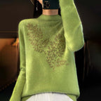 R&B | Strickpullover Mit Zartem Blättermuster