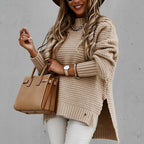 R&B | Strickpullover Oversized Schnitt Hoher Ausschnitt Weich und Warm