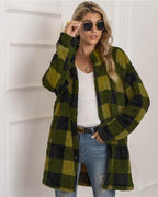 R&B | Karierter Mantel - Weich und Warm - Oversized Passform - Knopfverschluss
