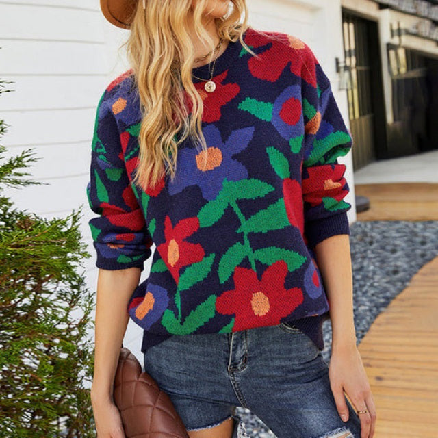 R&B | Floraler Strickpullover