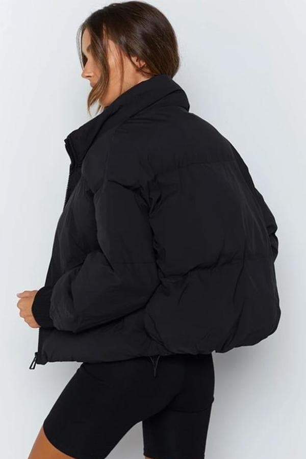 R&B | Pufferjacke - Gestepptes Design - Oversized Fit - Hoher Kragen - Gepolstert und Warm