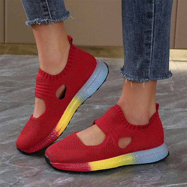 Mesh Cut-out Sneakers R&B