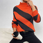 R&B | Gestreifter Strickpullover Mit Lässigem Design