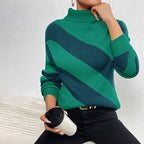 R&B | Gestreifter Strickpullover Mit Lässigem Design