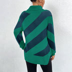 R&B | Gestreifter Strickpullover Mit Lässigem Design