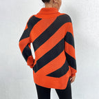R&B | Gestreifter Strickpullover Mit Lässigem Design