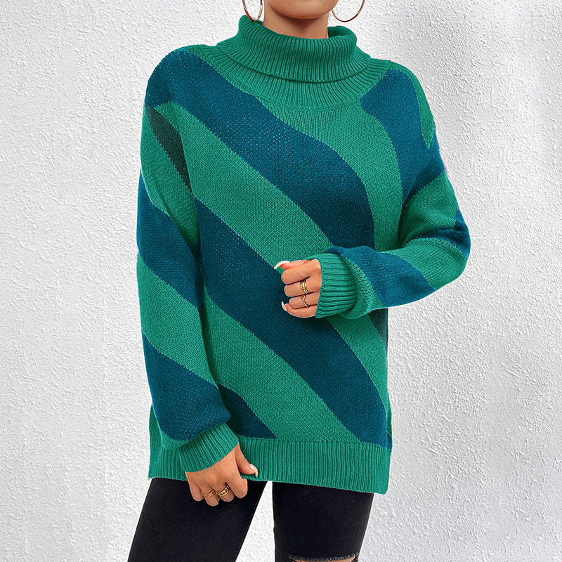 R&B | Gestreifter Strickpullover Mit Lässigem Design