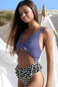 Damen Cut-Out Badeanzug mit verspieltem Rüschendesign R&B