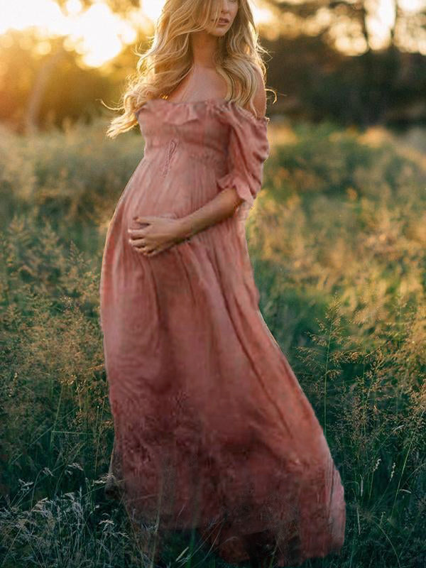 R&B | Boho Chic: Umstandsmode Boot Hals Ranken Kleid