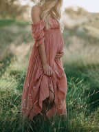 R&B | Boho Chic: Umstandsmode Boot Hals Ranken Kleid