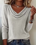R&B | Langärmeliger Pullover mit Plüschkragen