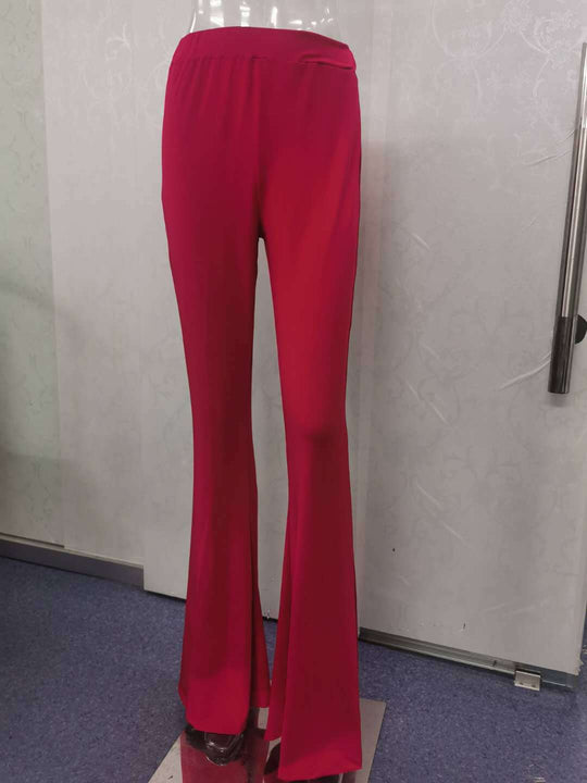 Damen Schlagleggings mit hohem Bund und elastischem Material R&B