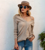 Damen modischer Oversized-Pullover mit stylischem Schulterdesign und raffinierten Details R&B