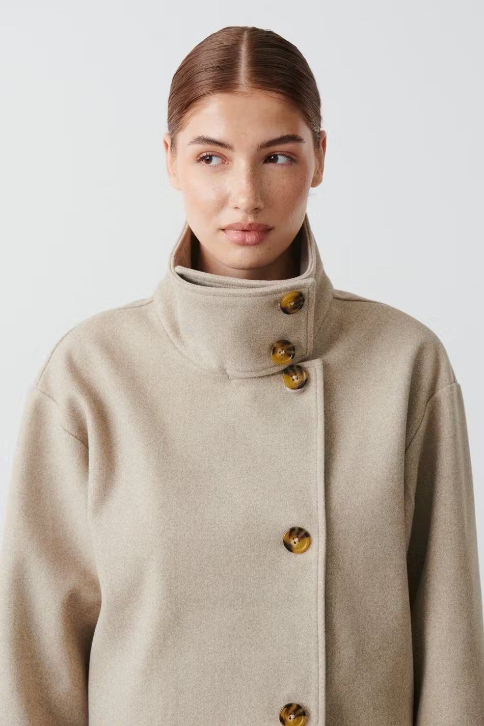 R&B | Klassischer Damen Peacoat mit Langen Ärmeln
