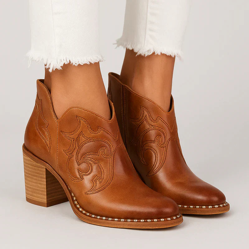 WesternAnkleBoots Aus Veganem Leder Damen R&B