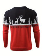 R&B | Weihnachtsstrickjacke mit Rentiermotiv Baumwolle Festlich