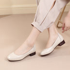 Damen Klassische Ballerinas mit elegantem Blockabsatz und komfortabler Sohle
