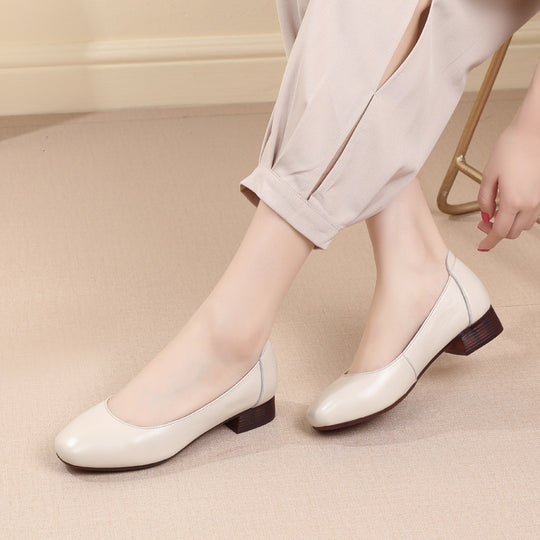 Damen Klassische Ballerinas mit elegantem Blockabsatz und komfortabler Sohle R&B