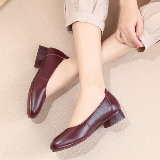 Damen Klassische Ballerinas mit elegantem Blockabsatz und komfortabler Sohle R&B