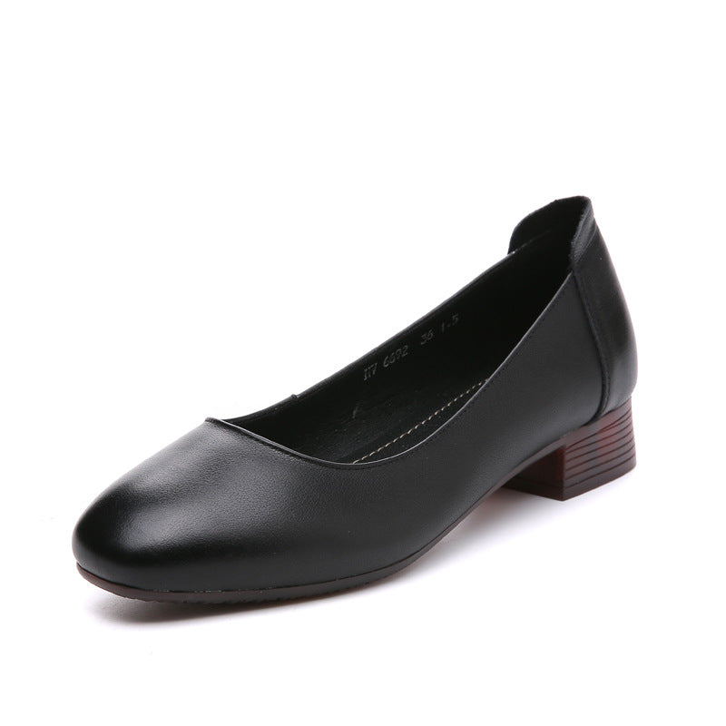 Damen Klassische Ballerinas mit elegantem Blockabsatz und komfortabler Sohle R&B