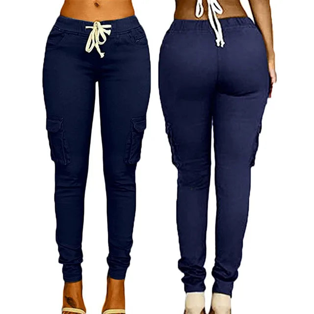 R&B | Hosen Hochgeschnittene Skinny Cargo-Hosen