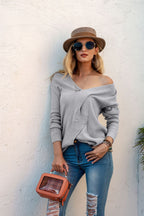Damen modischer Oversized-Pullover mit stylischem Schulterdesign und raffinierten Details R&B