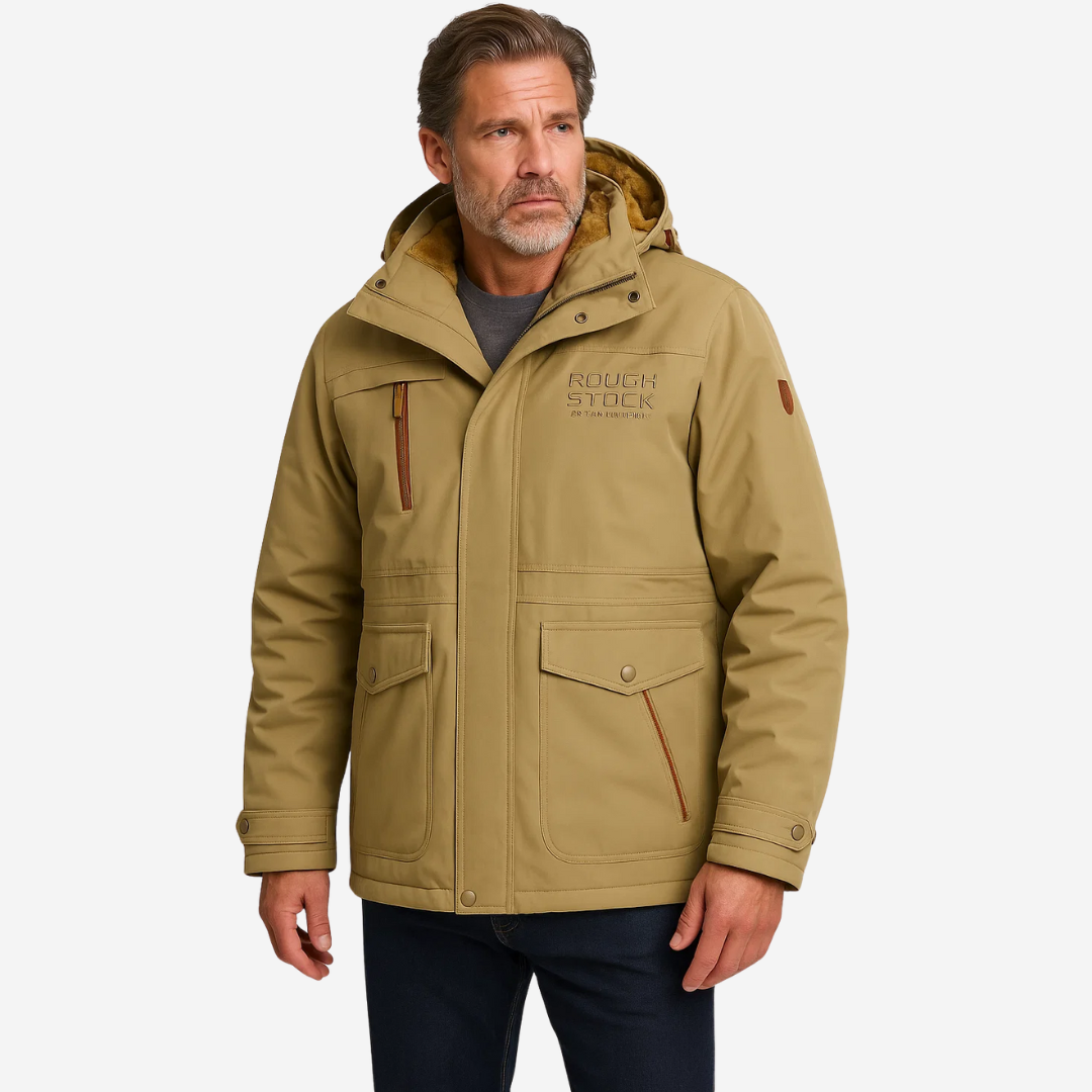 R&B | Herren Winterjacke mit plüschigem Futter & Kapuze