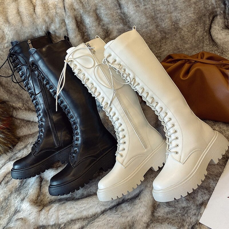 R&B | kniehohe Stiefel mit Absatz für Frauen perfekt für lässige Tage