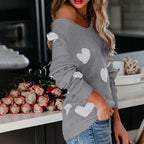 R&B | Strickpullover Mit Herzmuster Für Damen