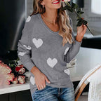 R&B | Strickbluse mit Herzmuster Acryl Romantisch und Lässig
